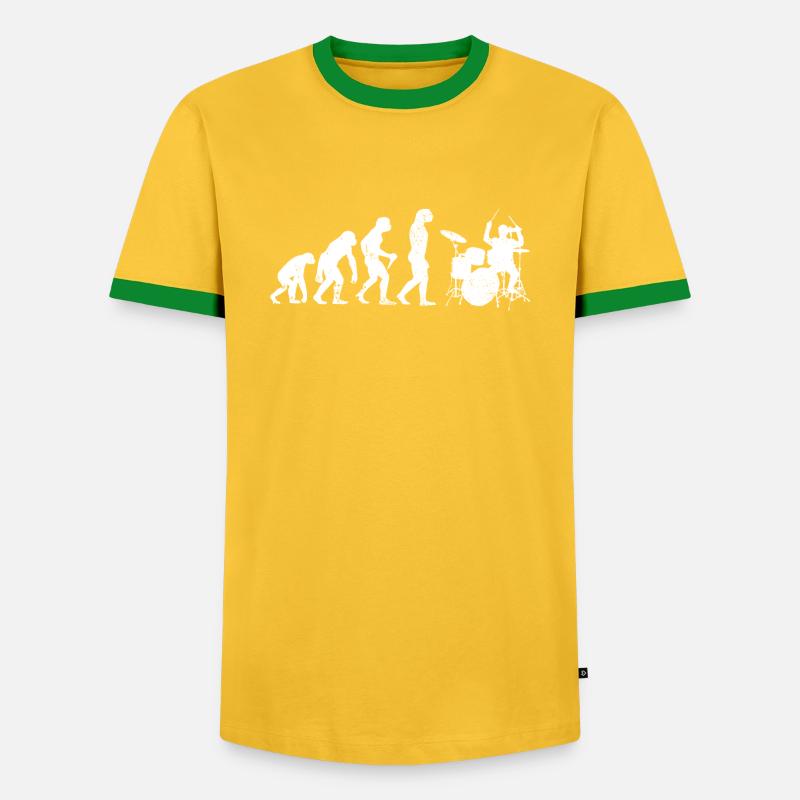 Drums Development Drummer Drummer Tromml - Men's Ringer Shirt - yellow/green