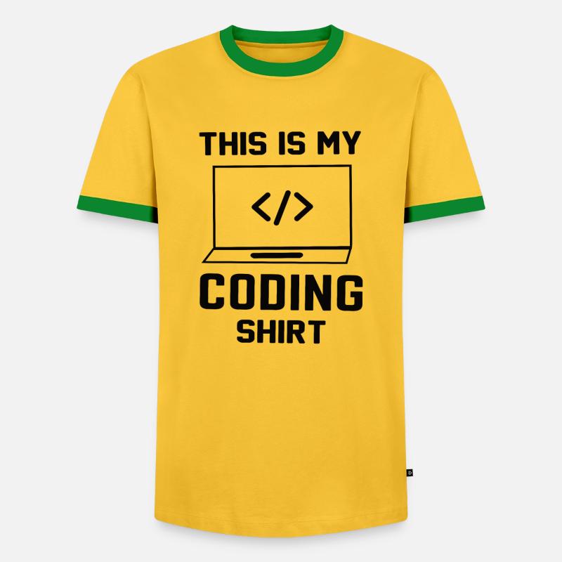 Softwareentwickler Programmierer Geschenk - Männer Kontrast-T-Shirt - Gelb/Grün 