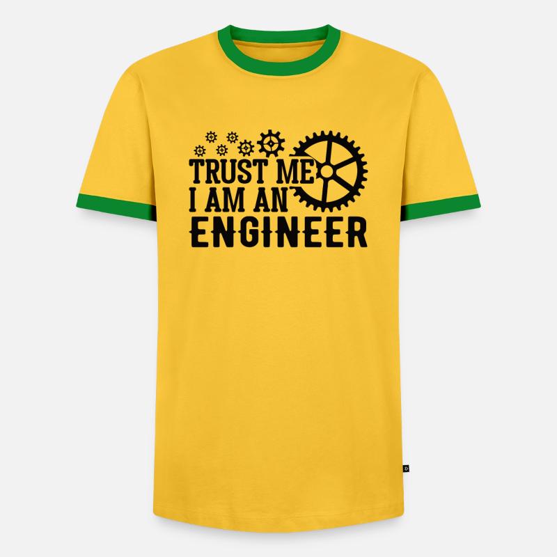 Mechanical Engineer Mechanical Engineer Profession - Men's Ringer Shirt - yellow/green 