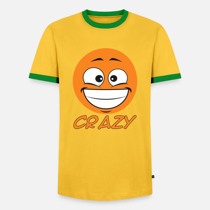 Crazy dot - small crazy dot - Men's Ringer Shirt - yellow/green 