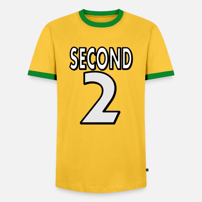 second number 2 number 2 - Men's Ringer Shirt - yellow/green 
