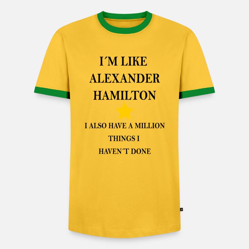 hamilton - Men's Ringer Shirt - yellow/green