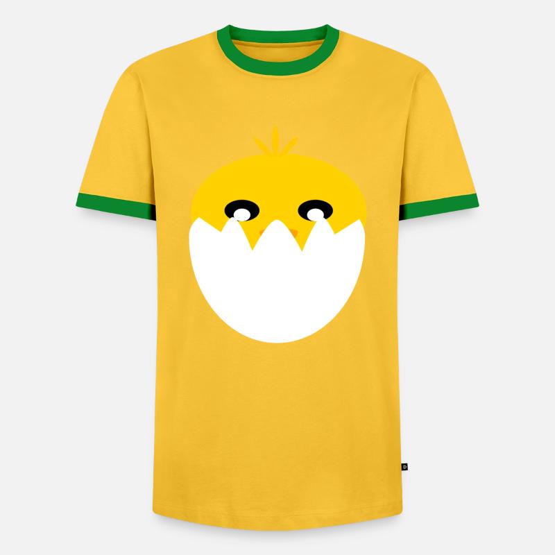 Chicks from the egg - Men's Ringer Shirt - yellow/green 