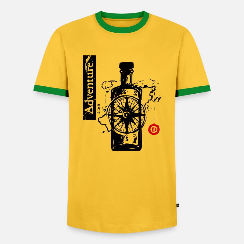 Adventure Trip - Men's Ringer Shirt - yellow/green 