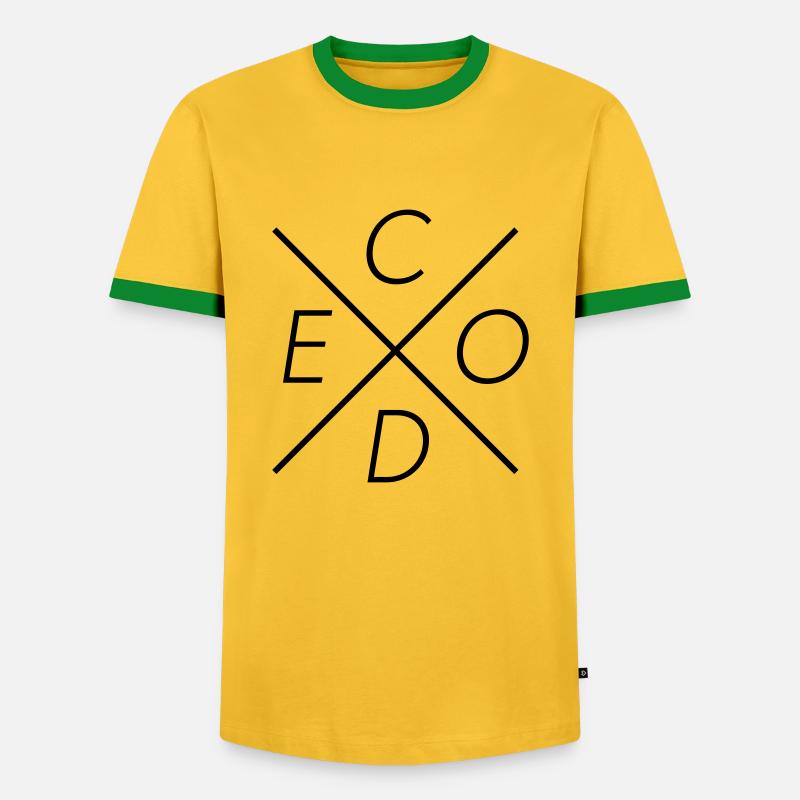 code - T-shirt contrasté Homme - jaune/vert 