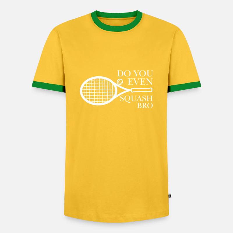 Squash - Männer Kontrast-T-Shirt - Gelb/Grün 