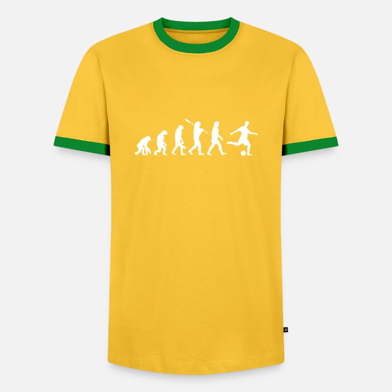 Soccer Evolution - Men's Ringer Shirt - yellow/green