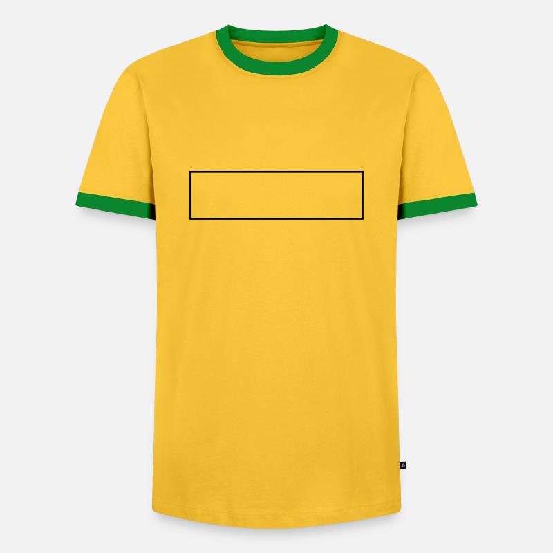 rectangle - Men's Ringer Shirt - yellow/green 