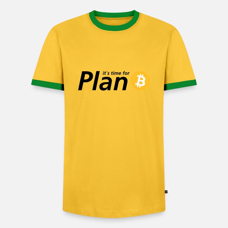 Time for plan B - Men's Ringer Shirt - yellow/green 