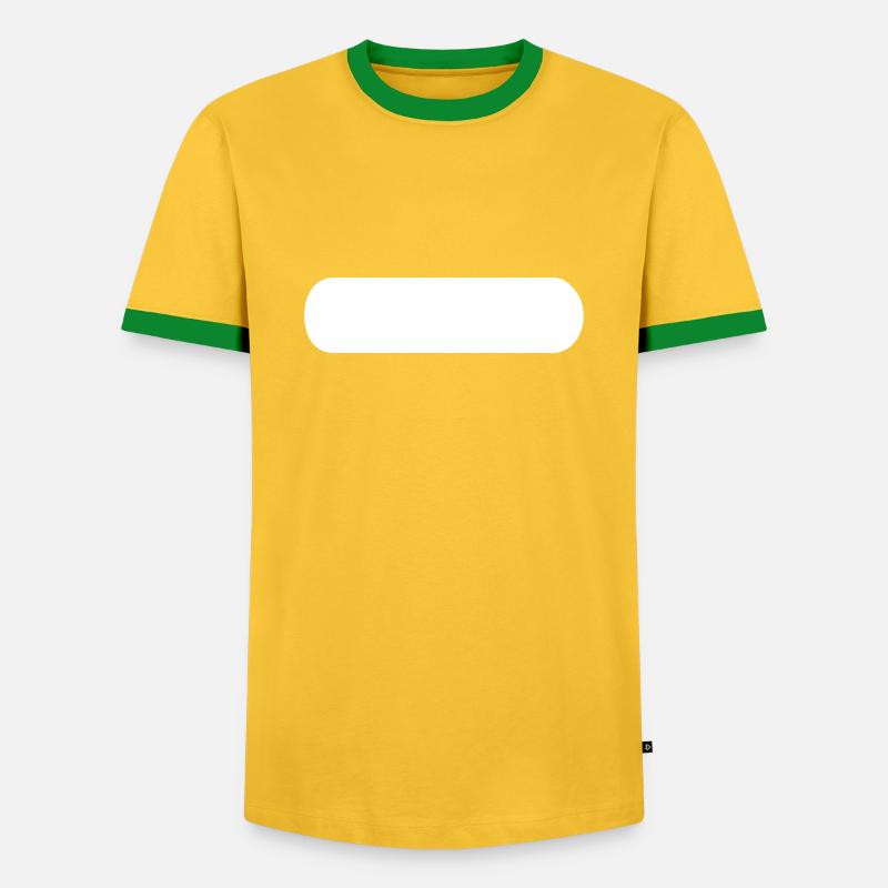 Minus symbol math vector - Men's Ringer Shirt - yellow/green 