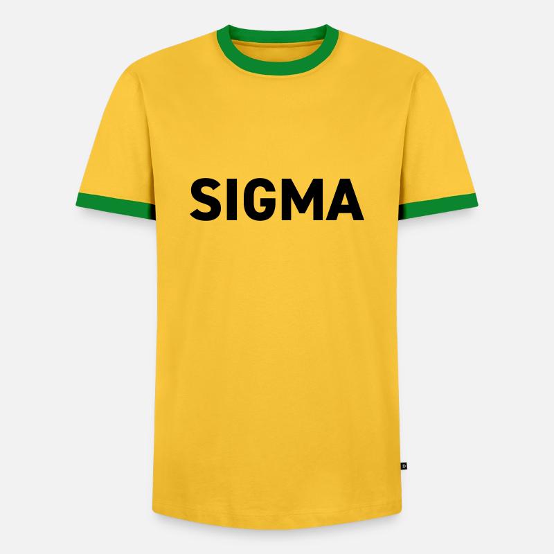 Sigma Dark Pack Rank - Men's Ringer Shirt - yellow/green 