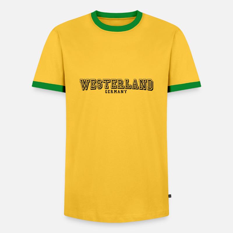 Westerland - Men's Ringer Shirt - yellow/green 