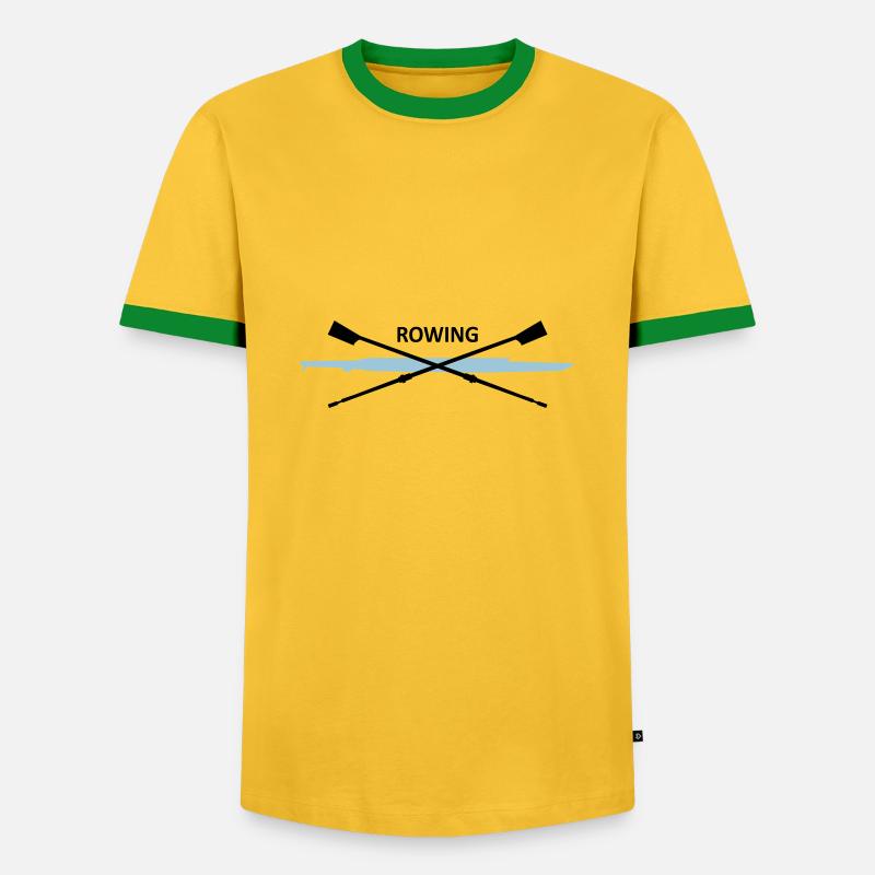 Rowing, Crew - Men's Ringer Shirt - yellow/green 