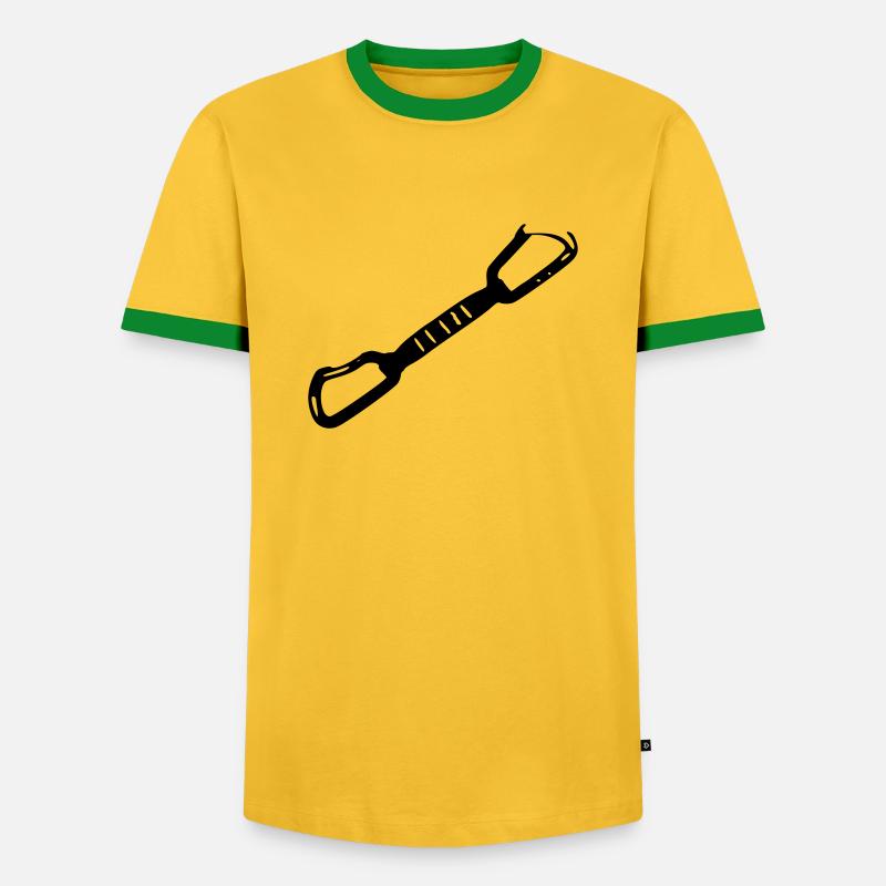 express loop - Men's Ringer Shirt - yellow/green