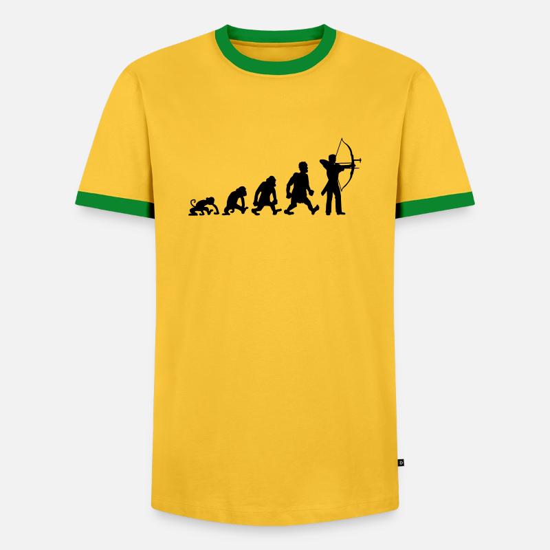 archery - Men's Ringer Shirt - yellow/green