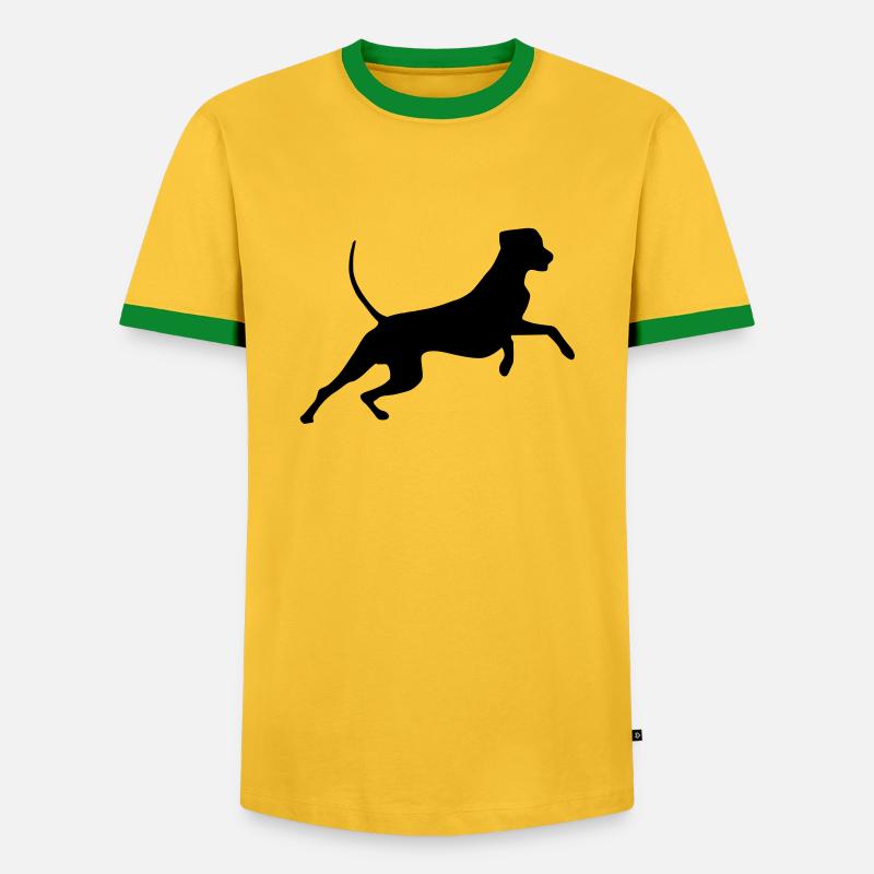 rhodesian_ridgeback_cb - Männer Kontrast-T-Shirt - Gelb/Grün