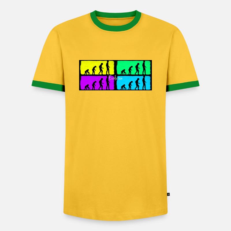 evolution - Men's Ringer Shirt - yellow/green 