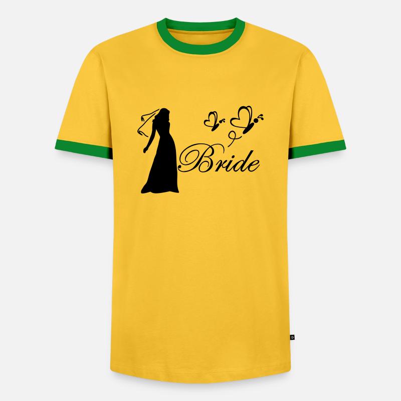 bride - Men's Ringer Shirt - yellow/green 