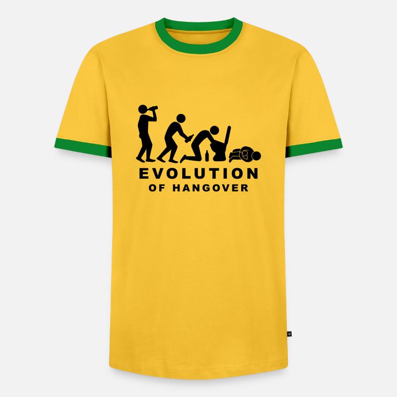 Evolution Hangover - T-shirt contrasté Homme - jaune/vert 