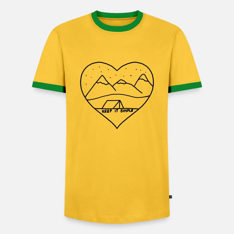 KEEP IT SIMPLE - Men's Ringer Shirt - yellow/green 