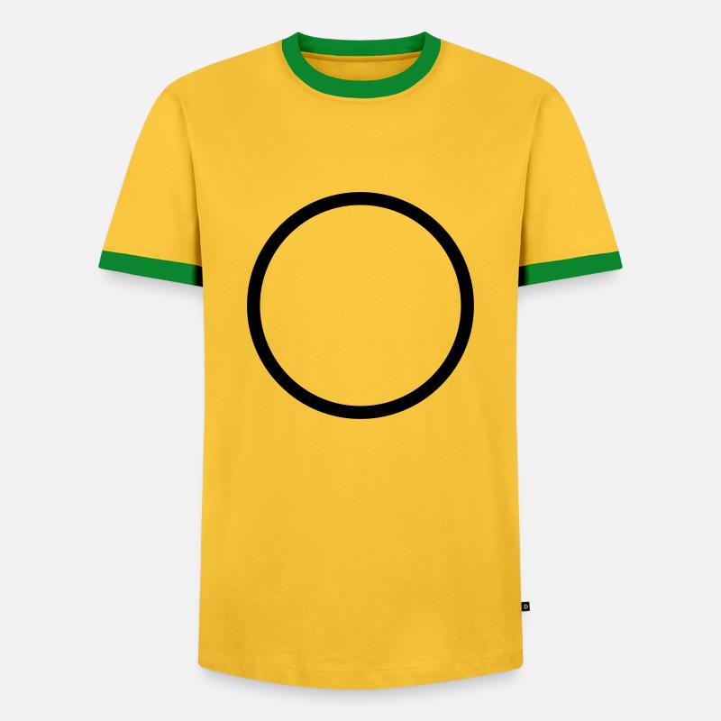circle - Men's Ringer Shirt - yellow/green