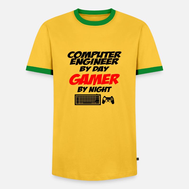 Computer engineer - Männer Kontrast-T-Shirt - Gelb/Grün 
