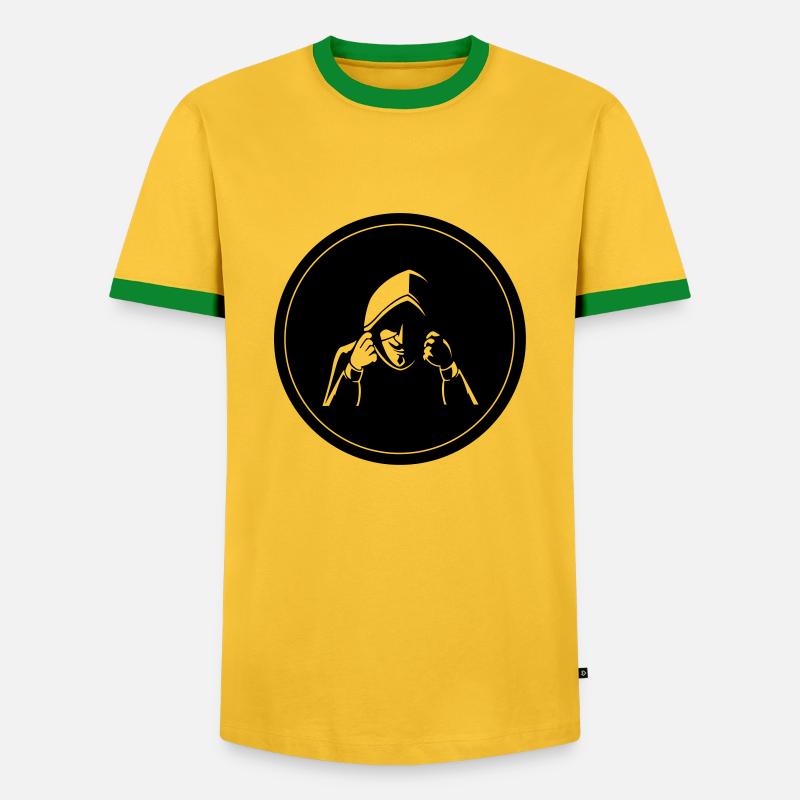 anonymous - Men's Ringer Shirt - yellow/green