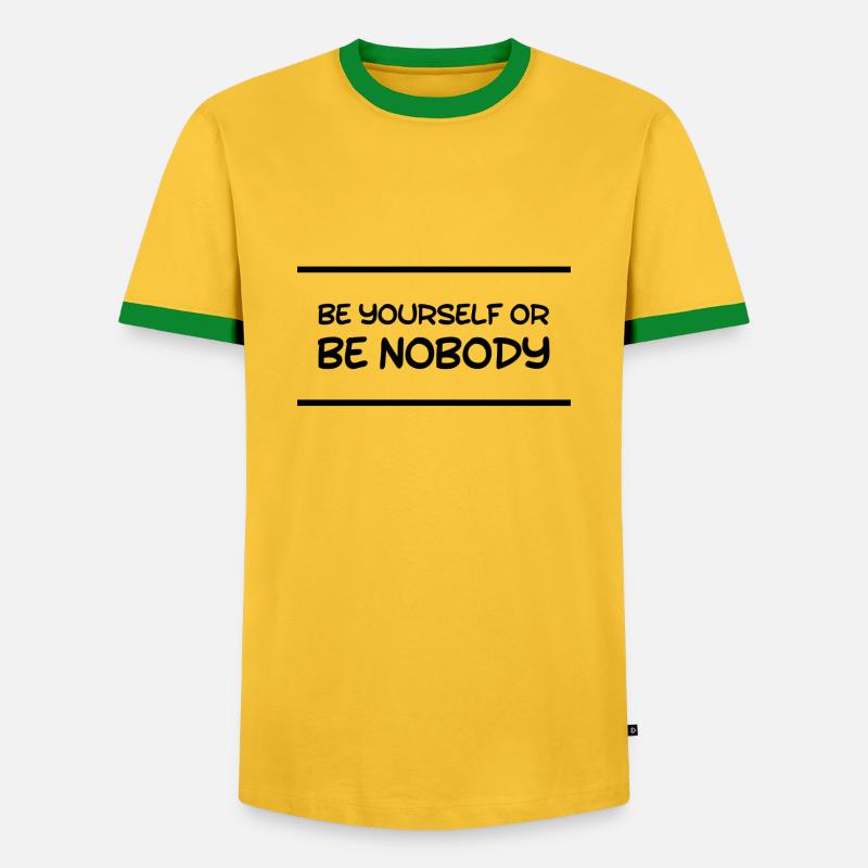 be authentic - Men's Ringer Shirt - yellow/green 