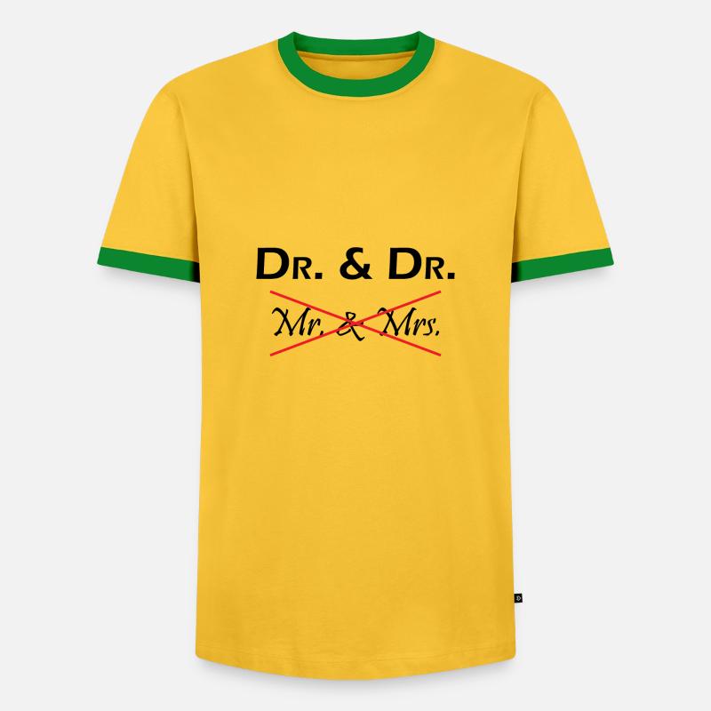 Dr Phd Student Gift - Men's Ringer Shirt - yellow/green 