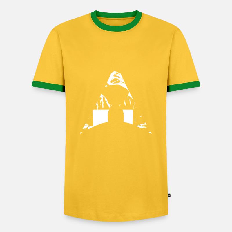 Arch Linux - Männer Kontrast-T-Shirt - Gelb/Grün 