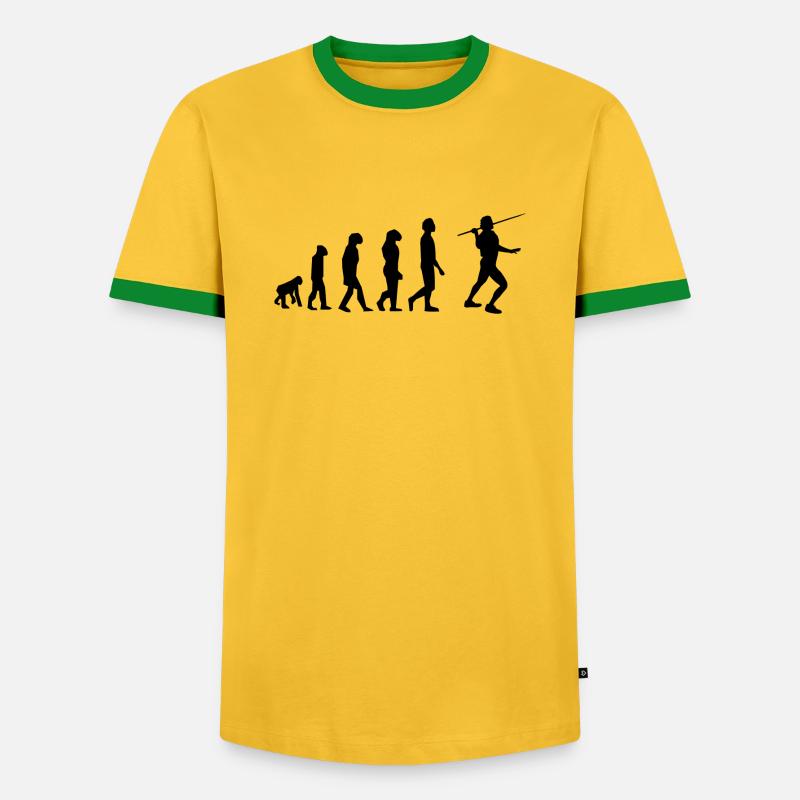 Javelin Evolution - Männer Kontrast-T-Shirt - Gelb/Grün