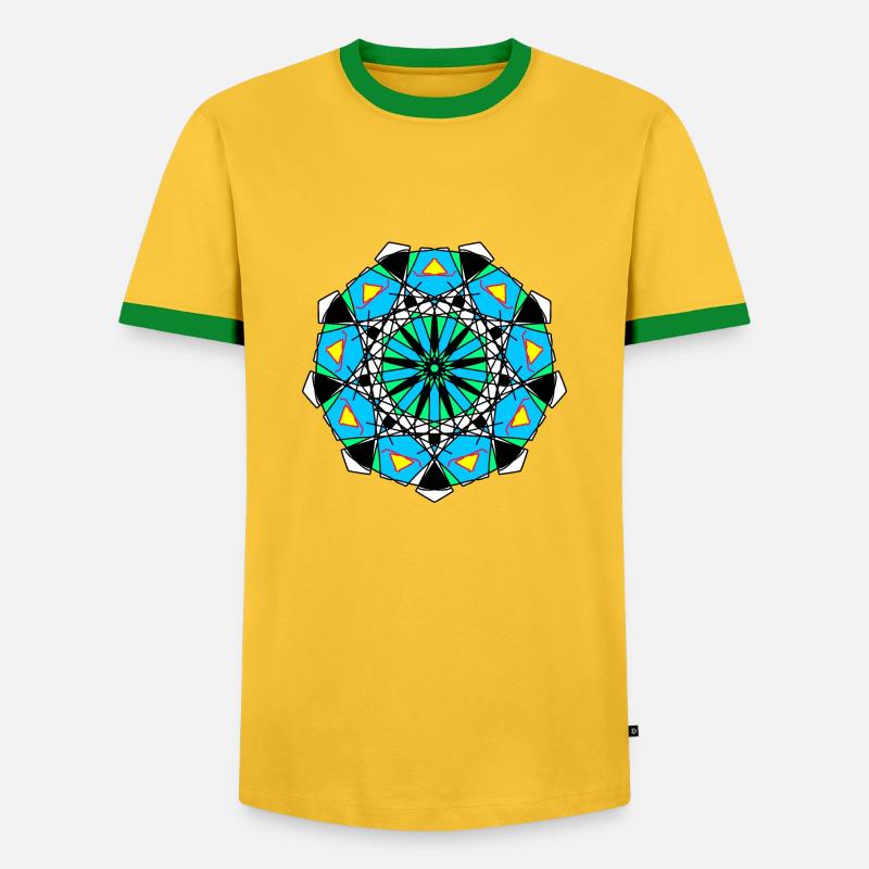 Pattern - Men's Ringer Shirt - yellow/green
