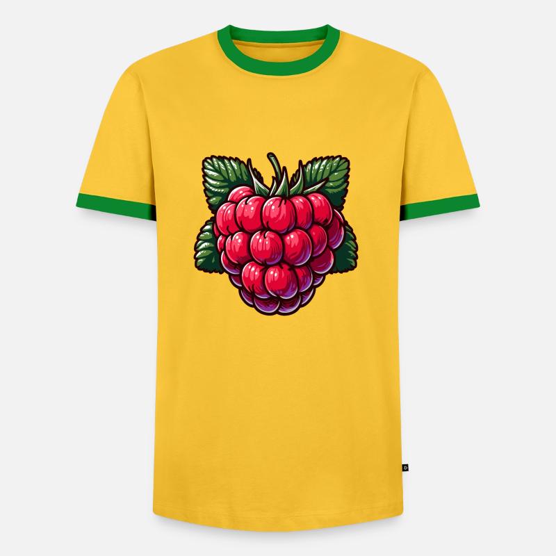 Raspberry - Men's Ringer Shirt - yellow/green