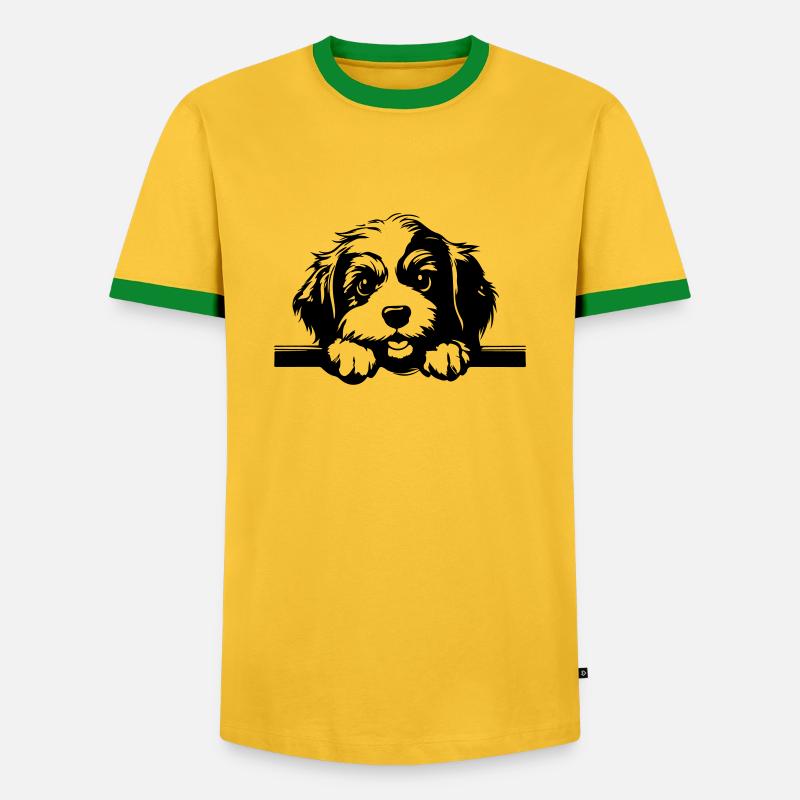 Havanese - Men's Ringer Shirt - yellow/green
