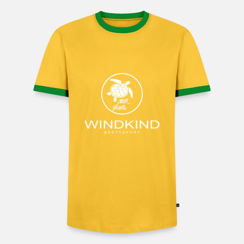 Chill toad - Men's Ringer Shirt - yellow/green 