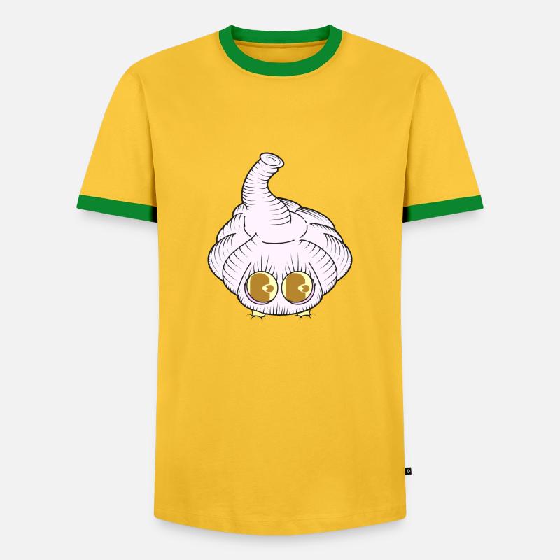 BITE - Men's Ringer Shirt - yellow/green 