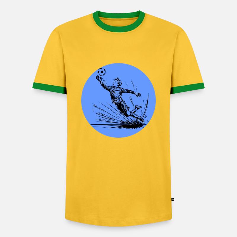 Goalkeeper - Men's Ringer Shirt - yellow/green 