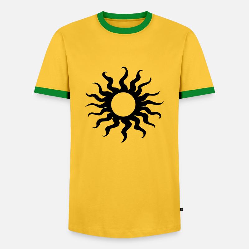 sun - Men's Ringer Shirt - yellow/green 