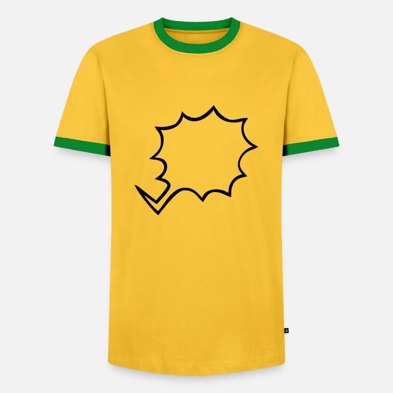 speech bubble - Men's Ringer Shirt - yellow/green 
