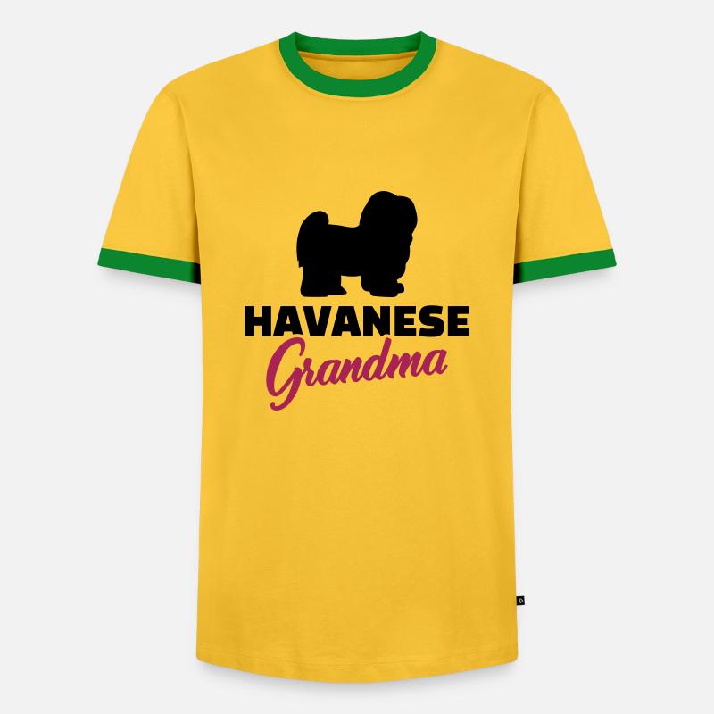 Havanese - Men's Ringer Shirt - yellow/green 