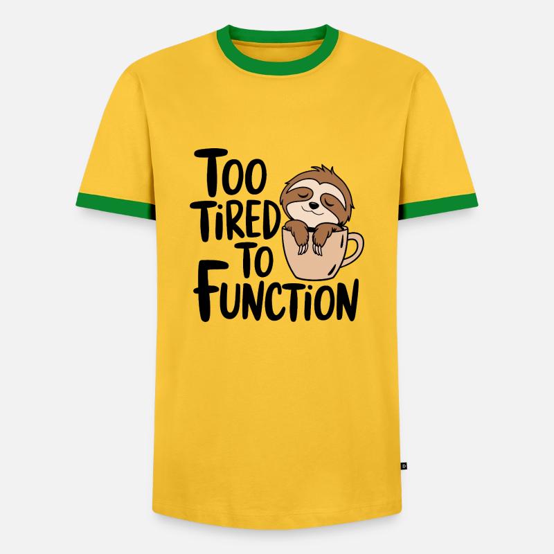 Too tired to function - Men's Ringer Shirt - yellow/green