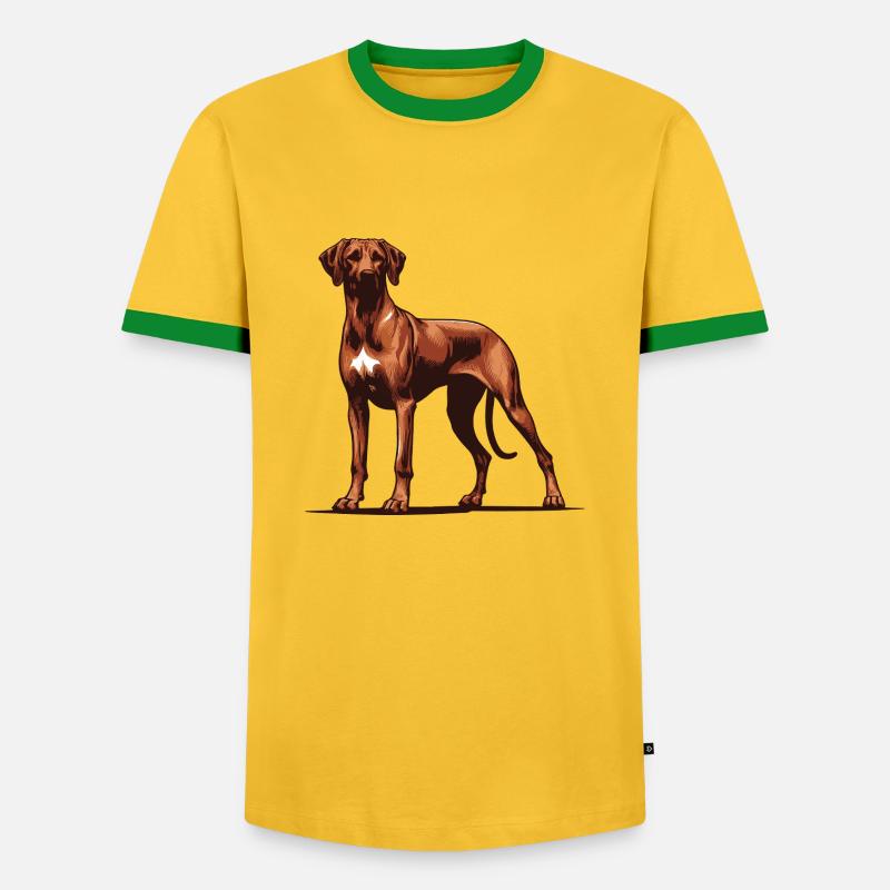 Rhodesian Ridgeback - Men's Ringer Shirt - yellow/green 