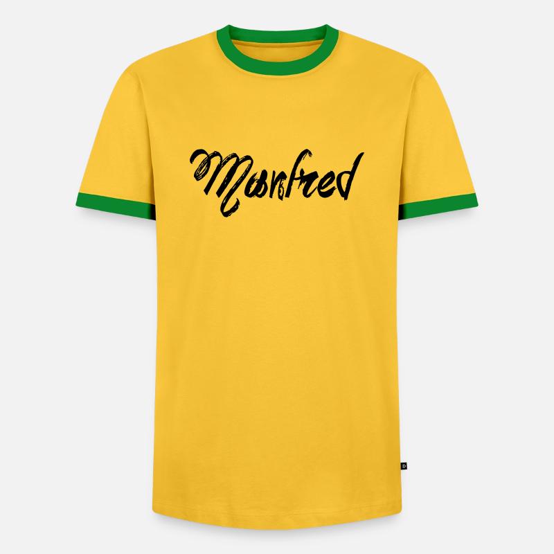 Manfred - Men's Ringer Shirt - yellow/green