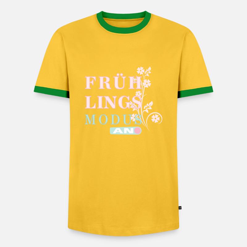 Springtime - Spring is here! - Men's Ringer Shirt - yellow/green 