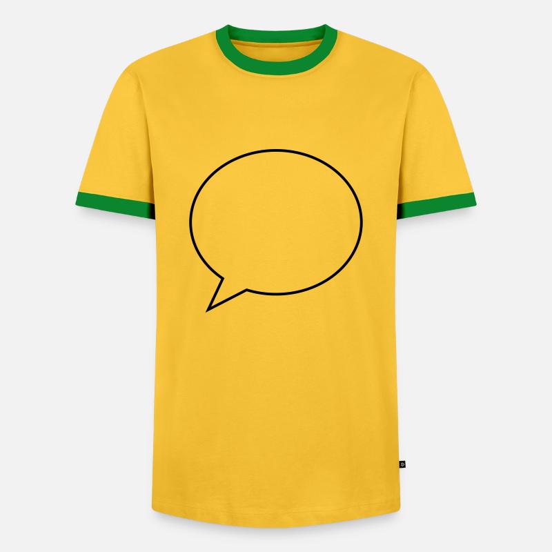bubble - Men's Ringer Shirt - yellow/green 