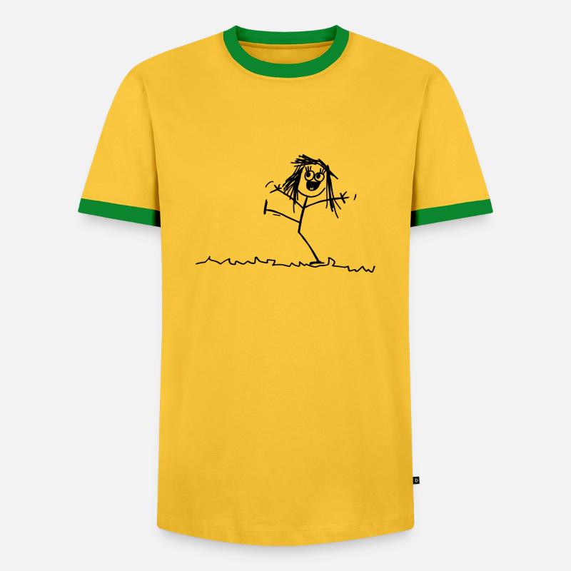 Dancer - Men's Ringer Shirt - yellow/green
