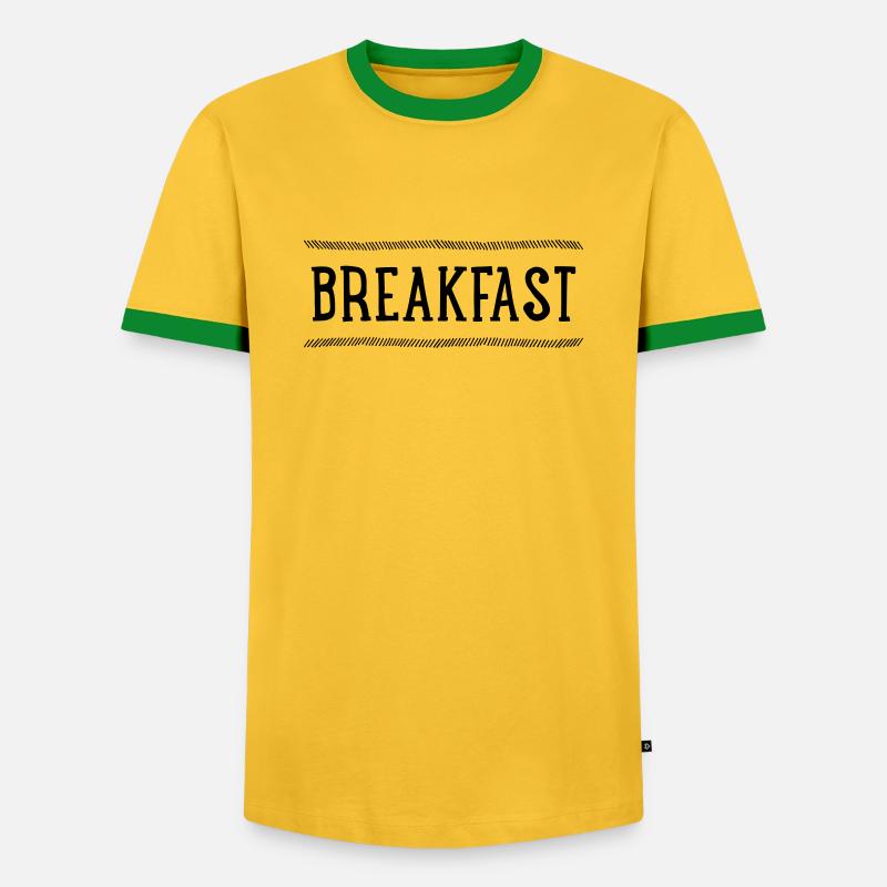breakfast - Men's Ringer Shirt - yellow/green