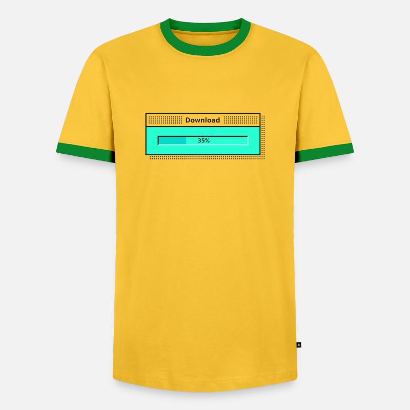 Loading Alert - Men's Ringer Shirt - yellow/green