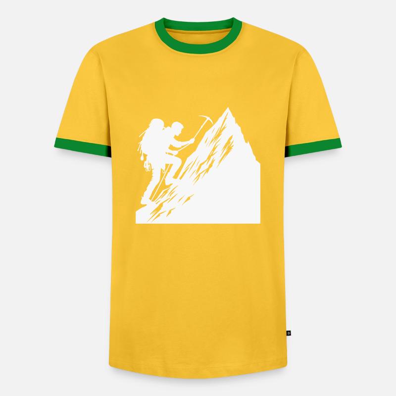 climber - Men's Ringer Shirt - yellow/green 