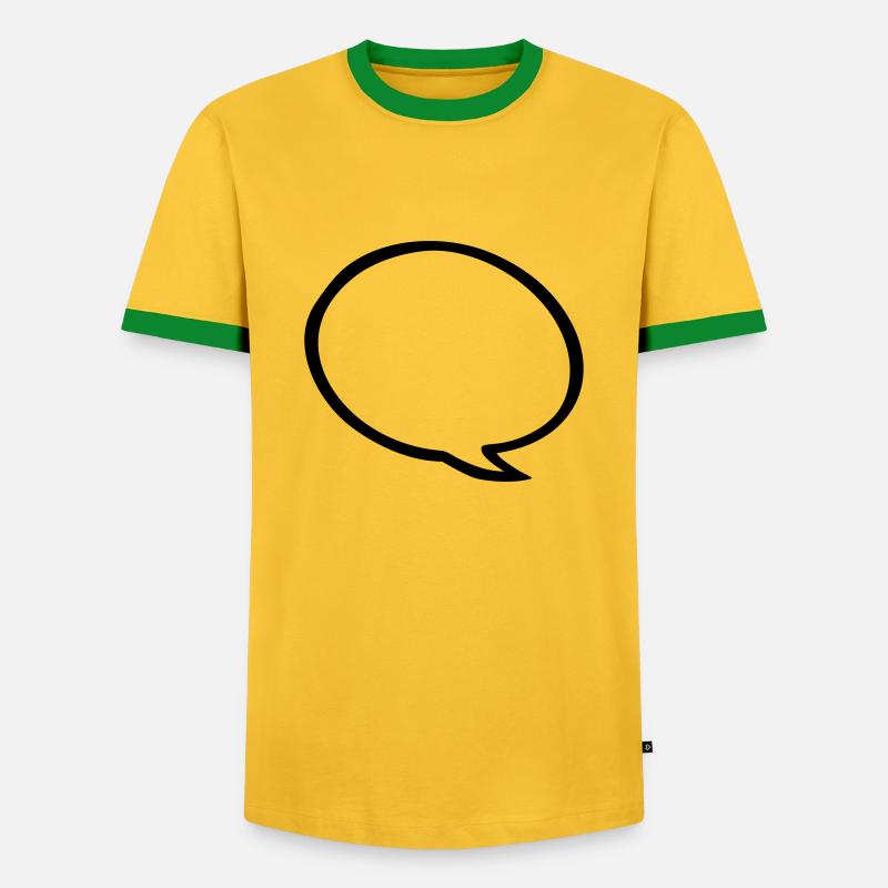 speech bubble - Men's Ringer Shirt - yellow/green 